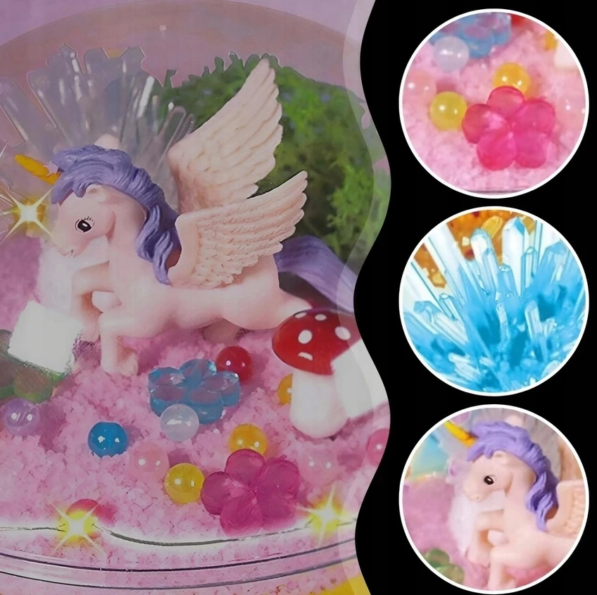 Para Toys KŪRYBINIS VIENRAGIS RINKINYS, SKIRTAS „pasidaryk pats“ CRYSTAL TERARIUM VAIKAMS KURTI