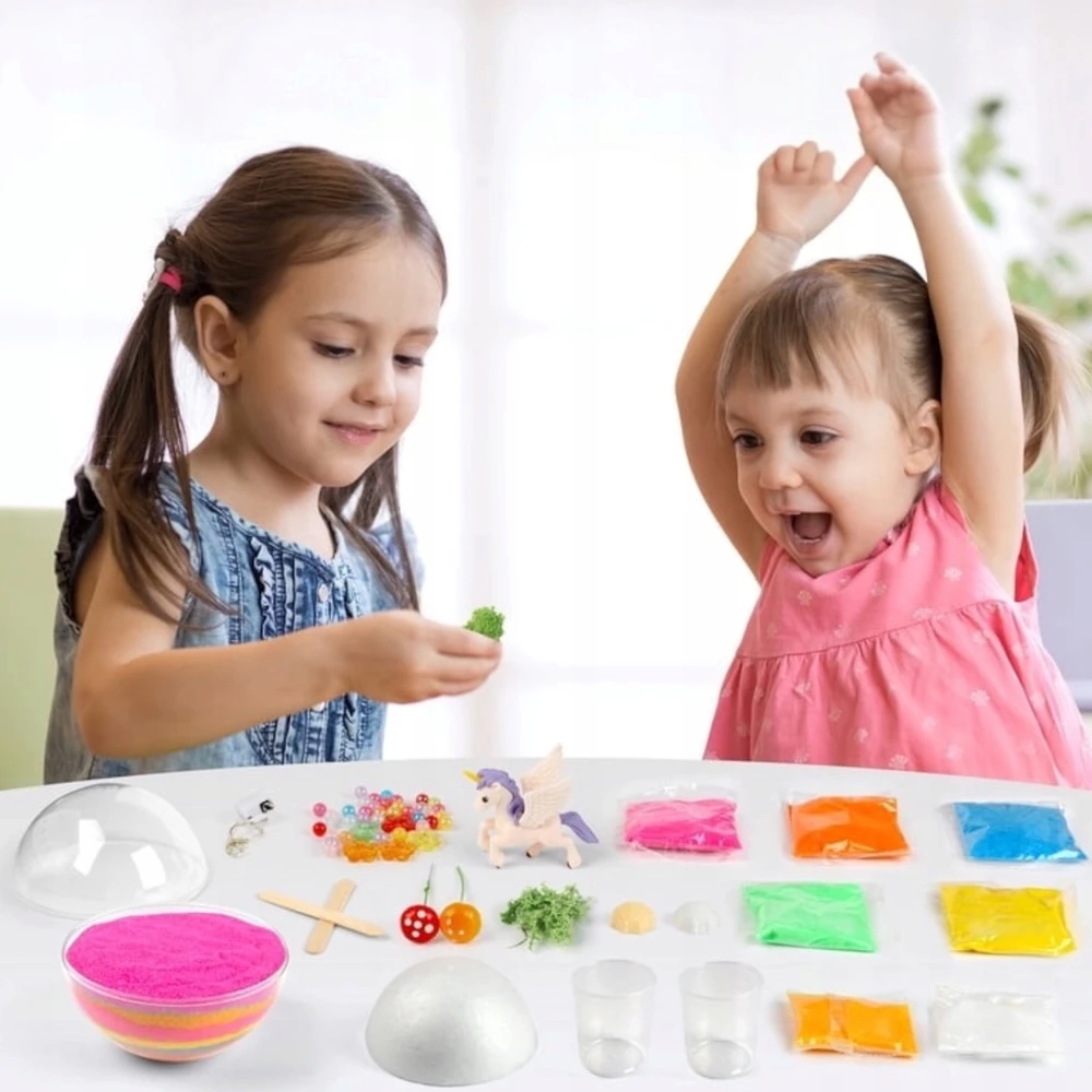 Para Toys KŪRYBINIS VIENRAGIS RINKINYS, SKIRTAS „pasidaryk pats“ CRYSTAL TERARIUM VAIKAMS KURTI