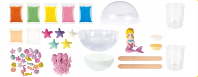 Para Toys Mermaid Set Creative Girls Night Light Led Sand Dovana pasidaryk pats