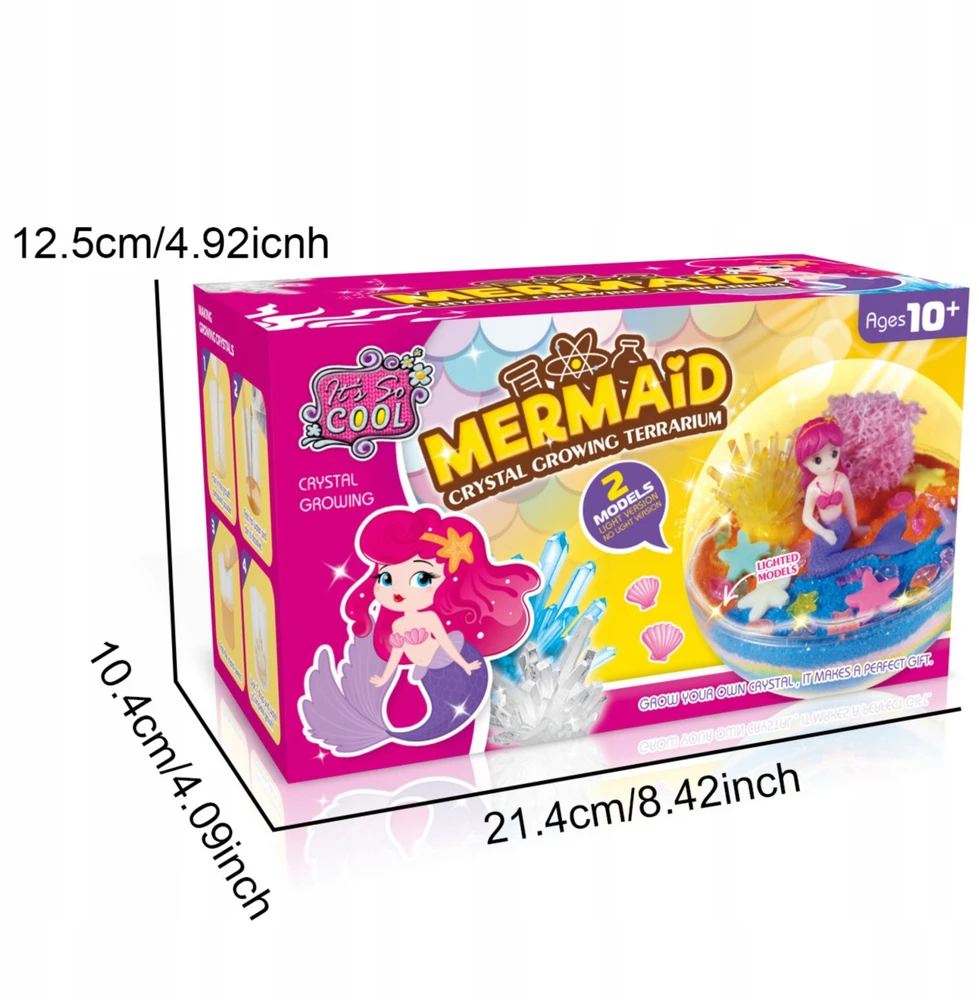 Para Toys Mermaid Set Creative Girls Night Light Led Sand Dovana pasidaryk pats
