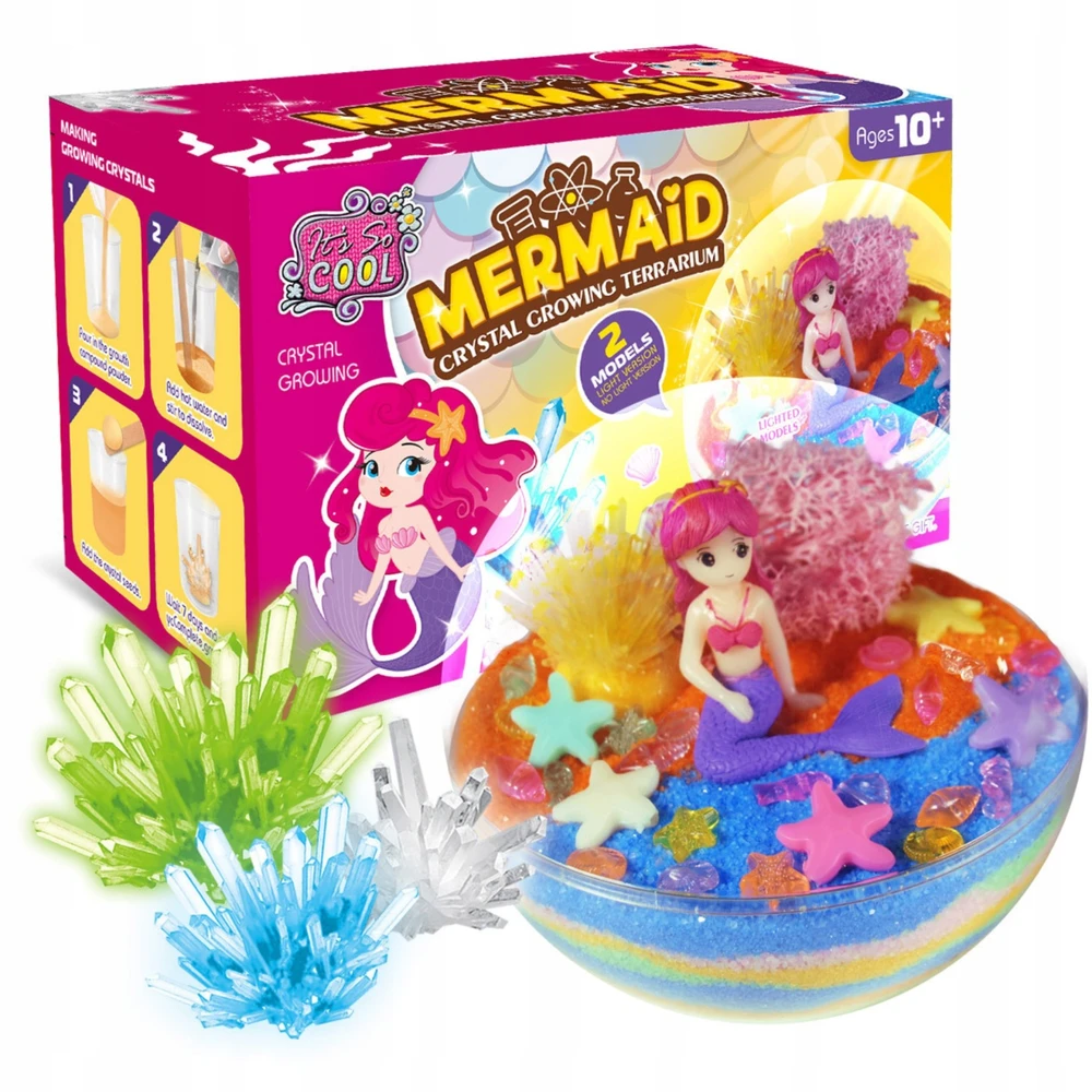 Para Toys Mermaid Set Creative Girls Night Light Led Sand Dovana pasidaryk pats