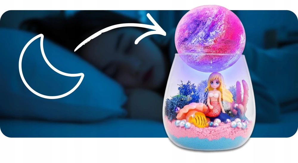 Para Toys MERMAID TERRARIUM CRAFT RINKINYS VAIKAMS LED RGB FIRMĖS PARA ŽAISLAI
