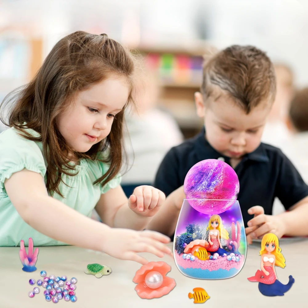 Para Toys MERMAID TERRARIUM CRAFT RINKINYS VAIKAMS LED RGB FIRMĖS PARA ŽAISLAI