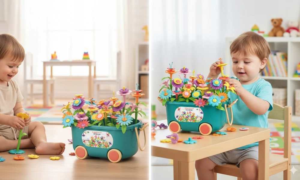 Para Toys MOKYMOSI STATYBINIAI KLUOKAI GĖLYDUI SURENGITI, DIDELI DĖŽE