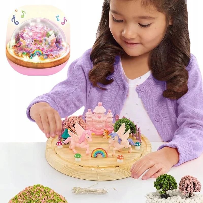 Para Toys VIENRAGIS NAKTINĖ LAMP KŪRYBINIS RINKINYS MUZIKA LED RGB UNICORN DOVANA