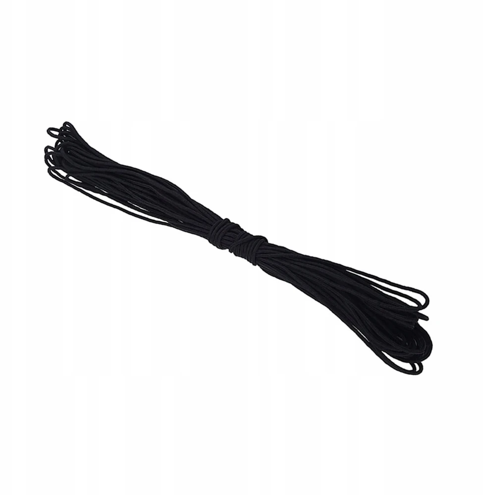 PARACORD SINGLE core SURVIVAL Juodas 2 mm 15 m 50 kg
