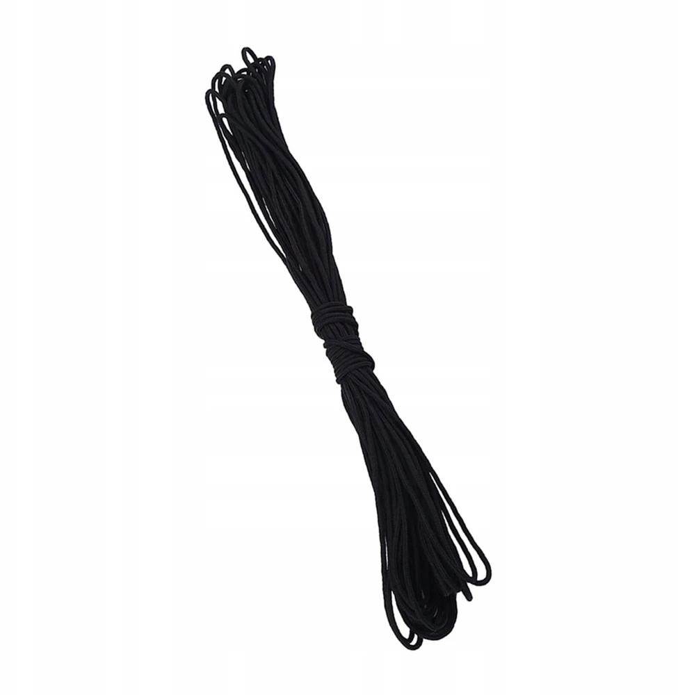 PARACORD SINGLE core SURVIVAL Juodas 2 mm 15 m 50 kg