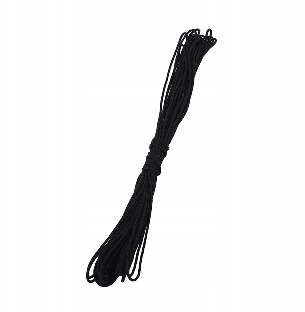 PARACORD SINGLE core SURVIVAL Juodas 2 mm 15 m 50 kg