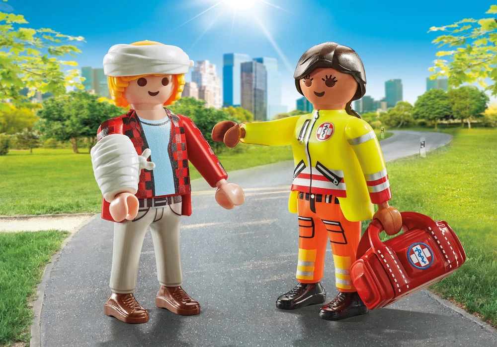 PLAYMOBIL DUOPACKS Paramedikas ir pacientas 71506