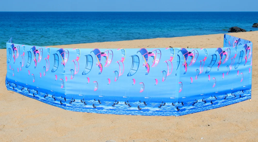 Paravanas paplūdimiui 4m J&w, sulankstomas, su nešiojimo rankena