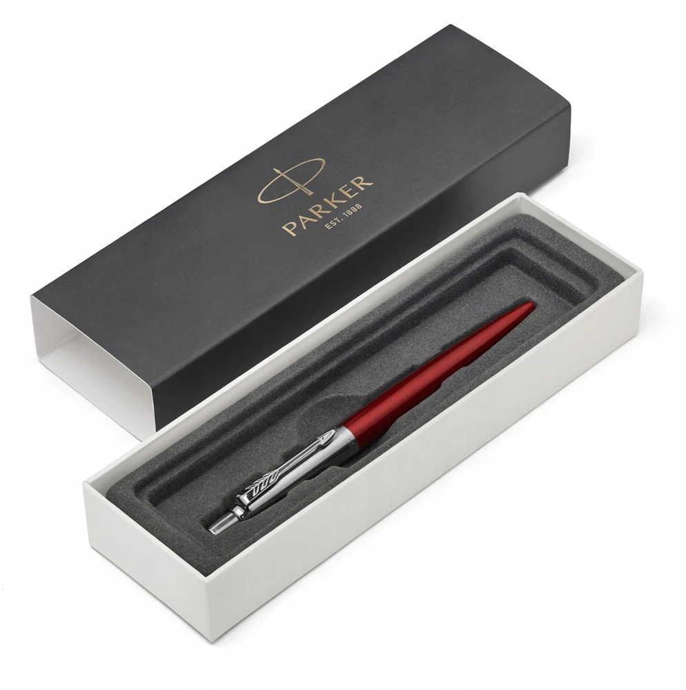 Parker Jotter 60 Rašiklis Raudonas su Graviravimu ir Dėklu - Dovana