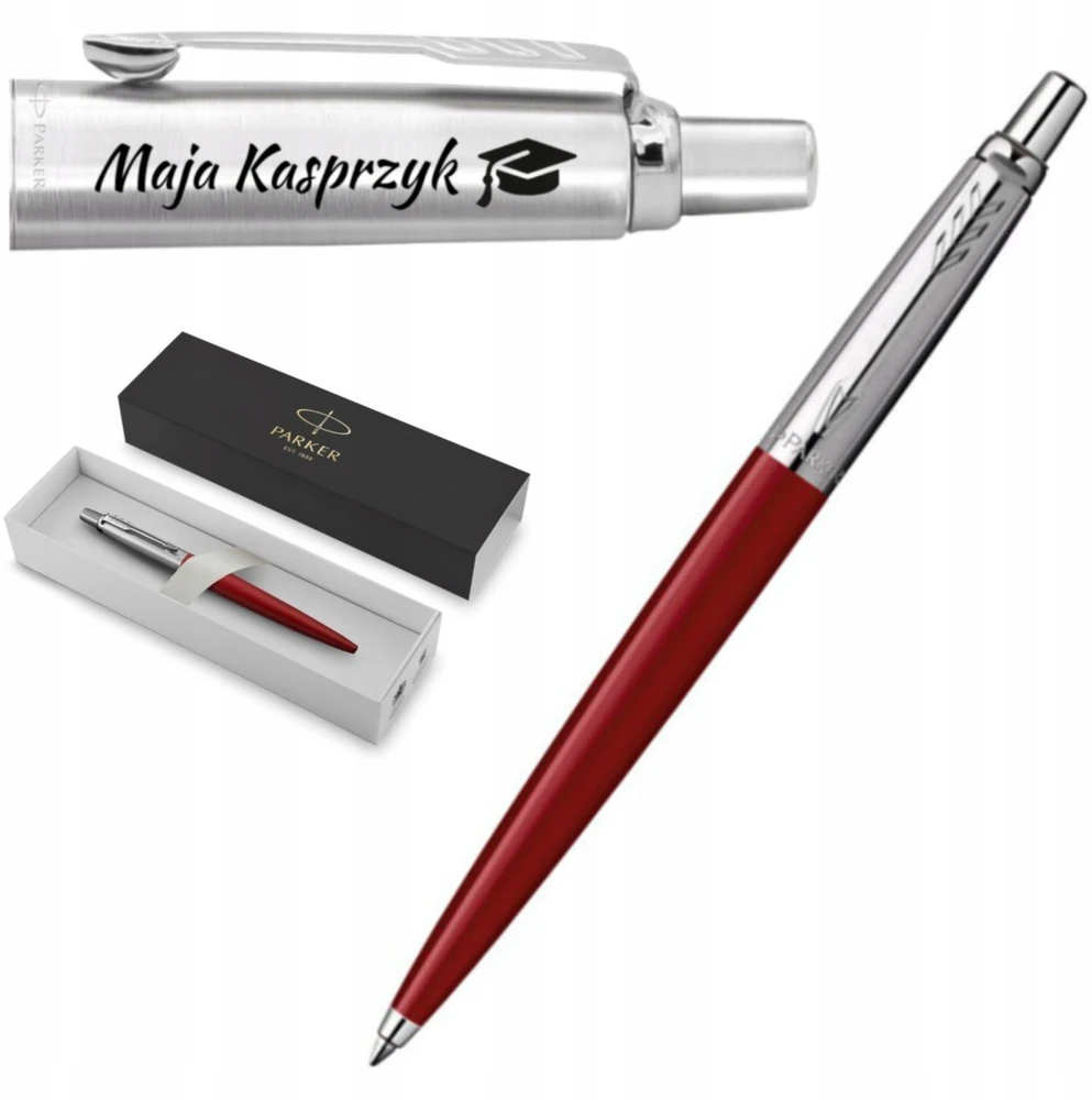 Parker Jotter 60 Raudonasis rašiklis su graviravimu - puiki dovana