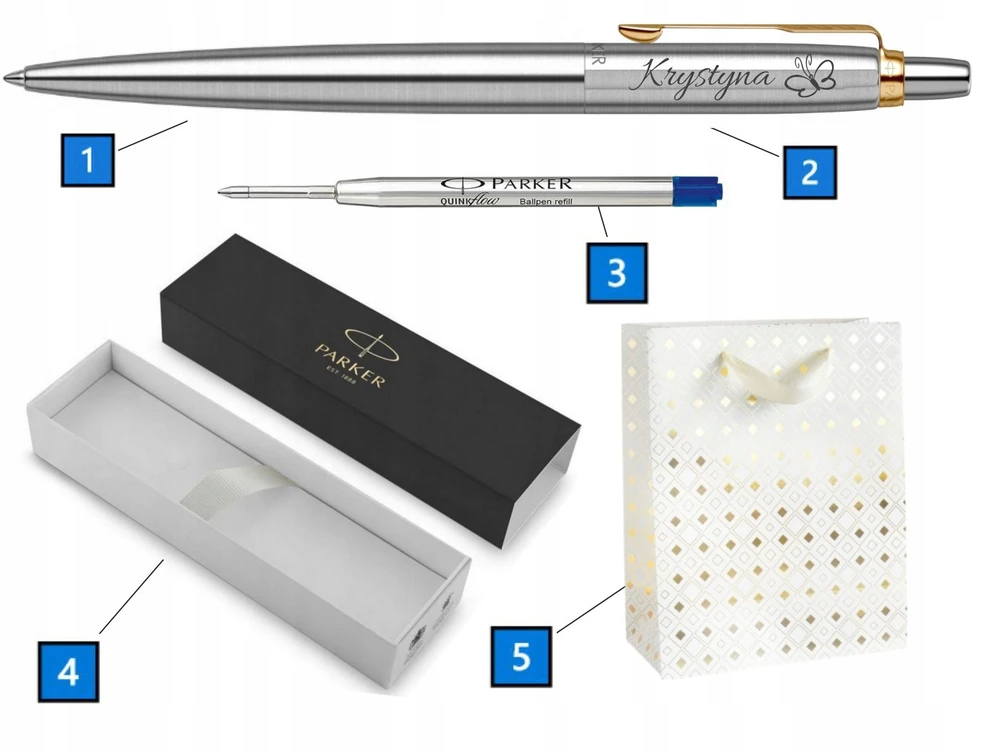 PARKER JOTTER GT AUKSU DEKTAS PLIENINIS TAŠKAS SU JŪSŲ GRAVIŽIU GYNYBUI