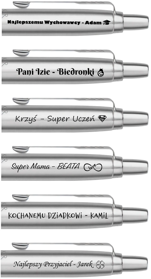 Parker Jotter Juodas Rašiklis su Graviravimu - Dovana Mokytojui