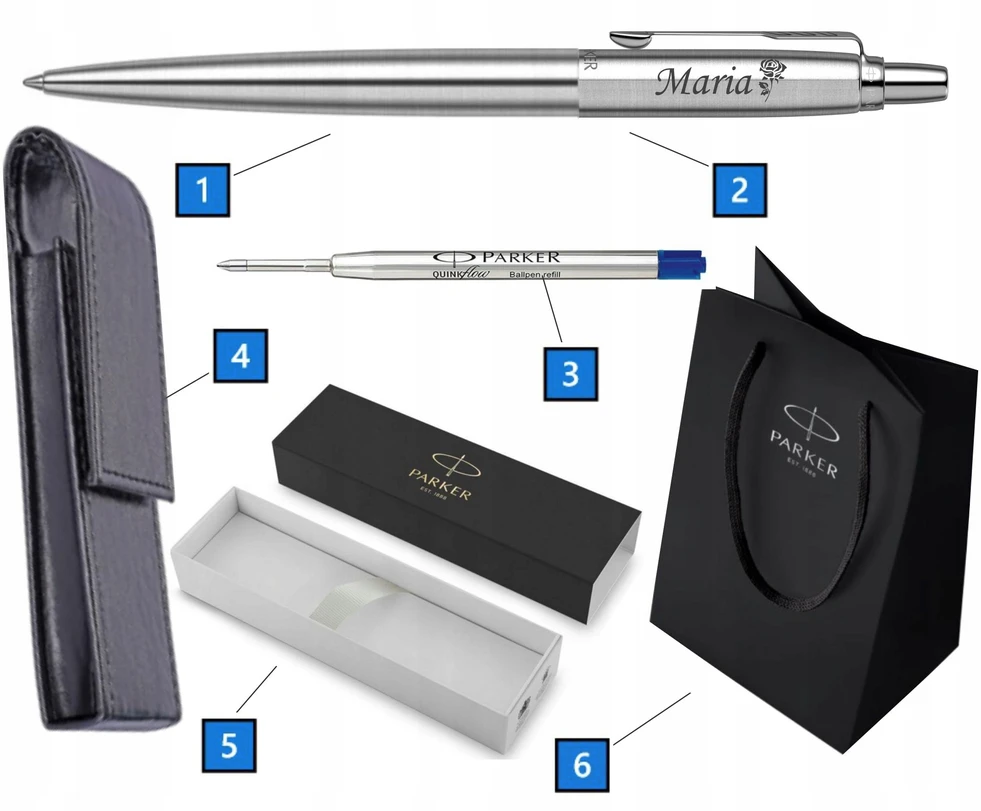 Parker Jotter Plienas Ct rašiklis su graviravimu ir dėklu