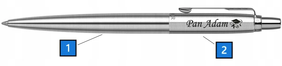 Parker Jotter Stalowy Ct raižytas tušinukas su dėklu