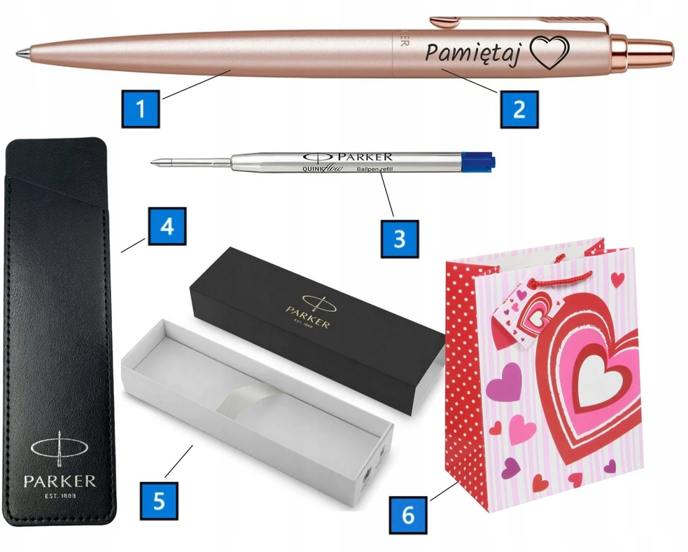 Parker Jotter Xl Raudonojo Aukso Rašiklis su Graviravimu