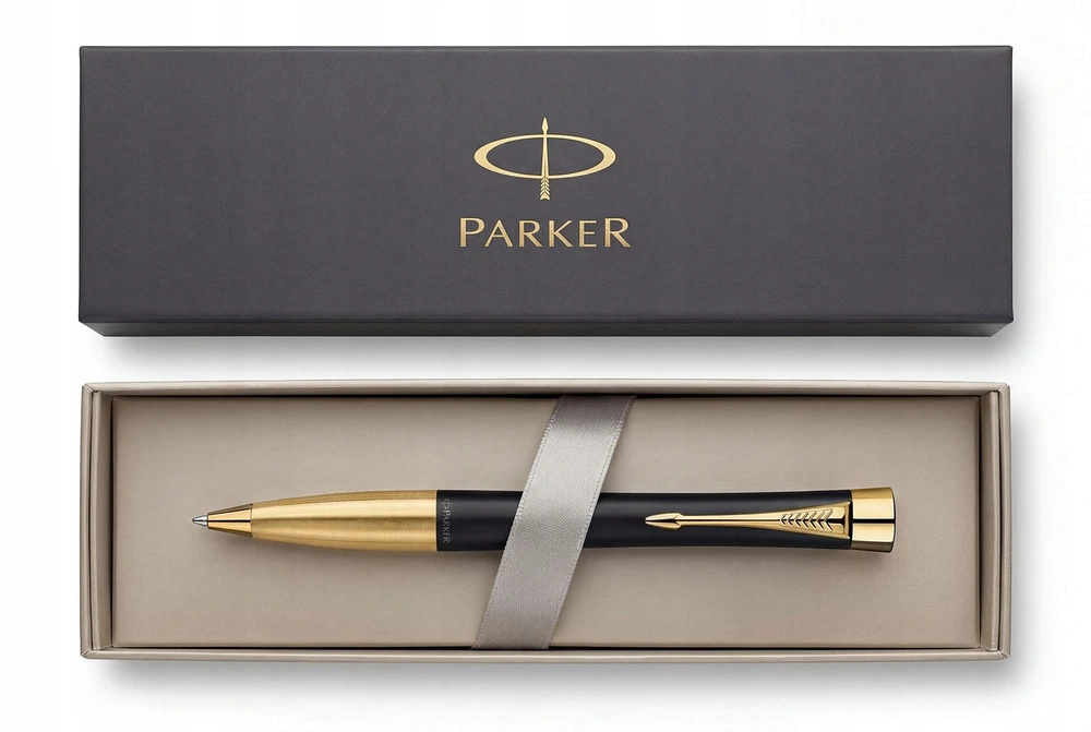 PARKER tušinukas su ENGRAVING URBAN Juodas Dėklo rinkinys DOVANŲ piniginei