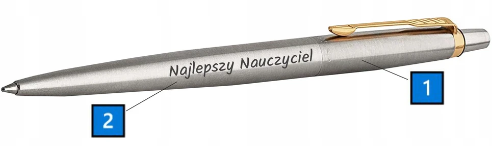 PARKER tušinukas su graviravimu Jotter Steel Paauksuota dovana Puikiai tinka Mgr