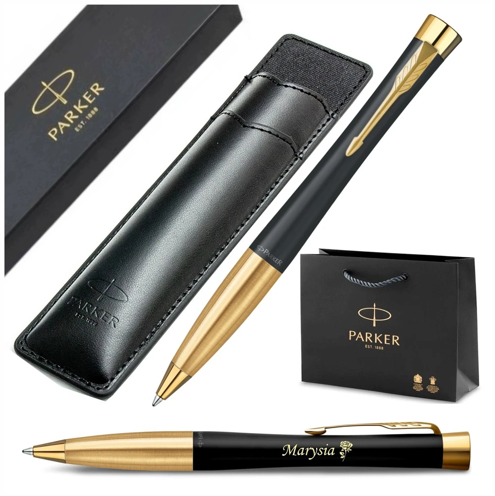 Parker Urban auksu dengtas tušinukas su graviravimu su PARKER dėklu SUPER DOVANA