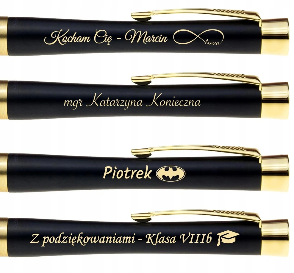 Parker Urban rašiklis su graviravimu, juodas su aukso detalėmis