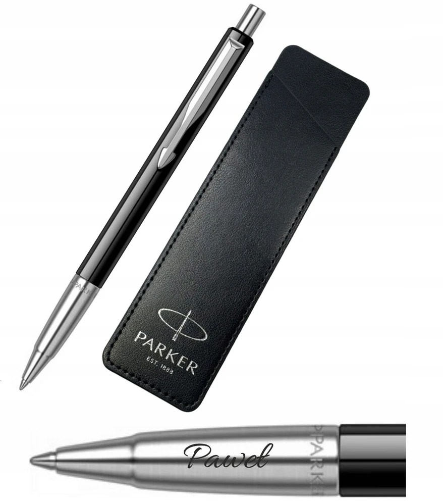 Parker Vector rašiklis su graviravimu ir Parker dėklu - dovana
