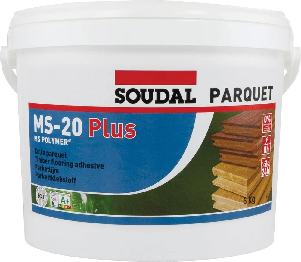 Carruzzo Parketo klijai KIILTO MS SILEX, elastingi, šildomoms grindims, 17 kg