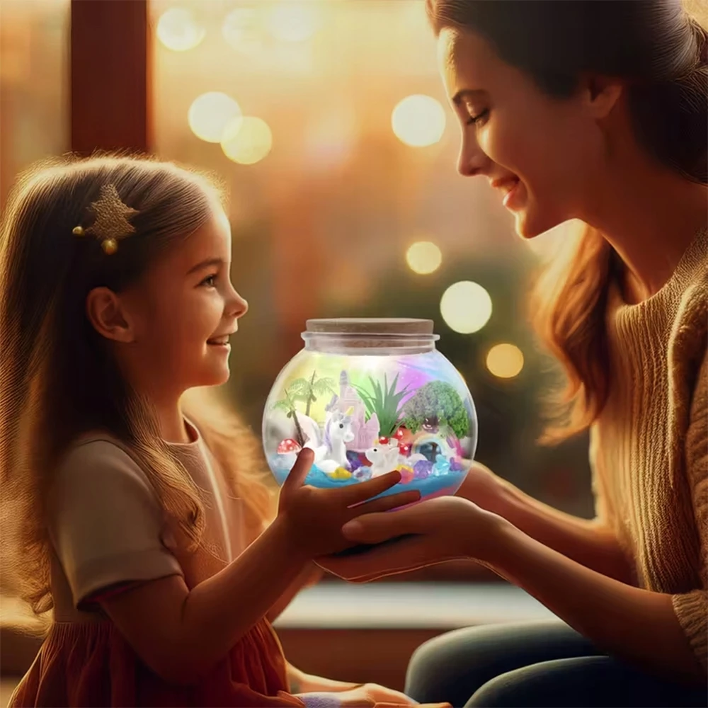 „Pasidaryk pats“ UNICORN KIT KŪRYBINIS MAGICAL TERRARIUM LED FONINIS ŠVIETIMAS + NUOTOLINIO PULTAS
