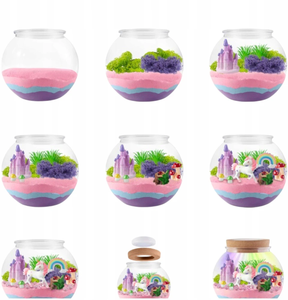„Pasidaryk pats“ UNICORN KIT KŪRYBINIS MAGICAL TERRARIUM LED FONINIS ŠVIETIMAS + NUOTOLINIO PULTAS