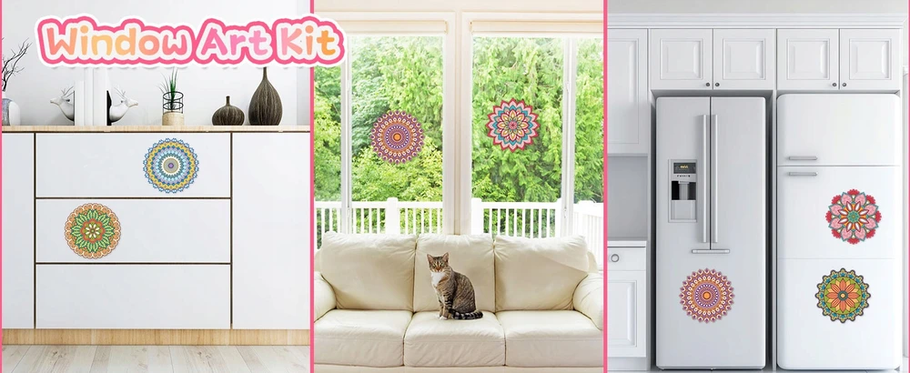 „Pasidaryk pats“ vitražo kūrimo rinkinys vaikams, 5-10 metų mergaitėms