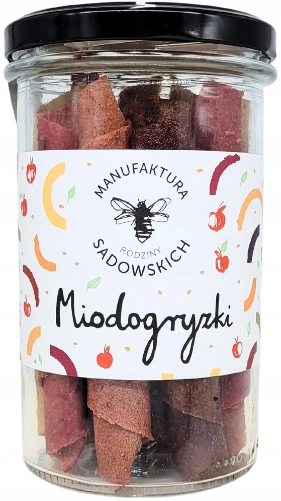 Pasieka Sadowskich Jelly Beans Miodożuczki vaisių užkandis 100 g nuo 12 mėn.