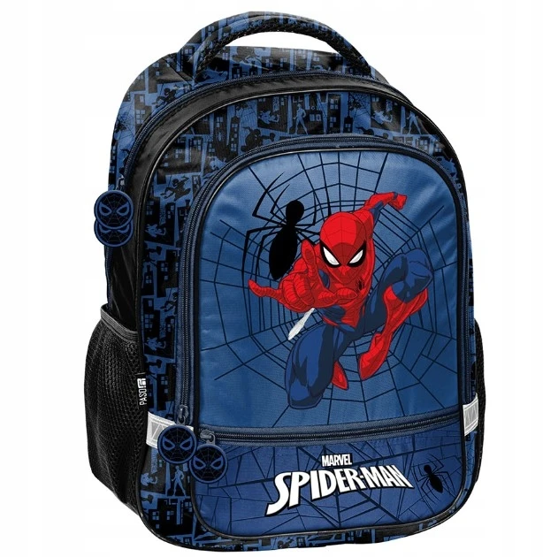 Paso Kuprinė "spider-man" berniukams, 1-4 klasei, su daug skyrių