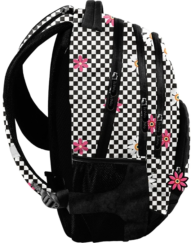 Paso Mokyklinė kuprinė BeUniq Grille-Flowers BU26RK-2708, 41 × 31 × 16 cm