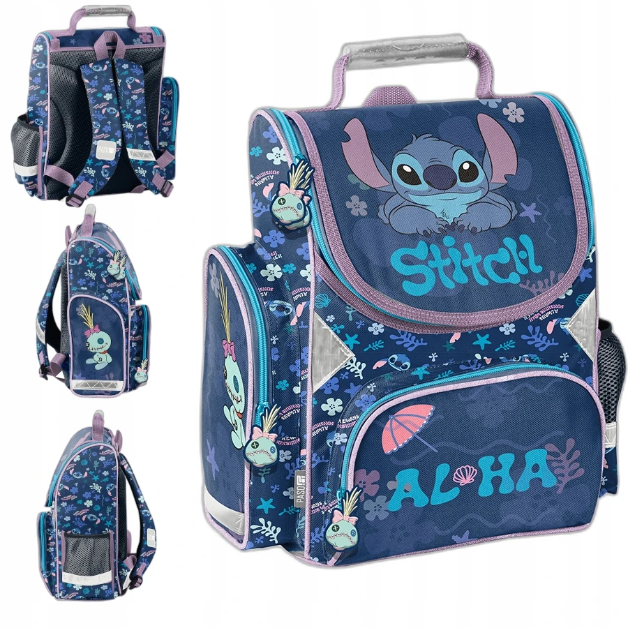 Paso Mokyklinis krepšys mergaitėms, mokyklinė kuprinė 1. 3 klasė Stitch Aloha Stich