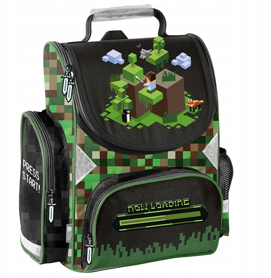 Paso TORNISTER MINECRAFT Žaidimas SZKOLNY GAMING GRY DLA CHŁOPAKÓW DO 1 KLASY GAMER