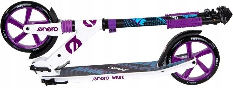 Miesto paspirtukas su amortizatoriumi Enero Wave, 200mm, violetinis