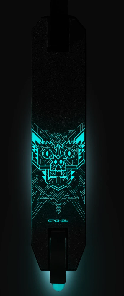 Paspirtukas Spokey Night Rider, juodas
