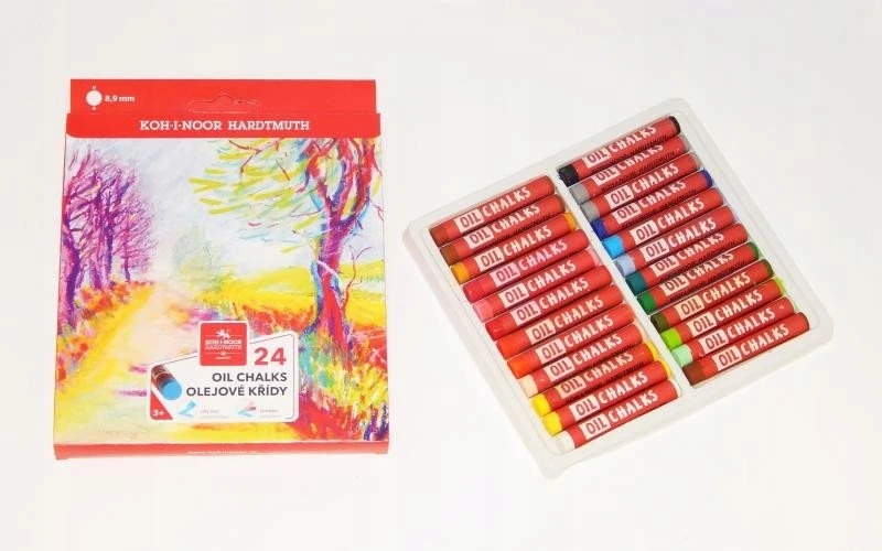 Pastelė aliejinė Koh-I-Noor 8314 Ø9 mm 24 spalvų