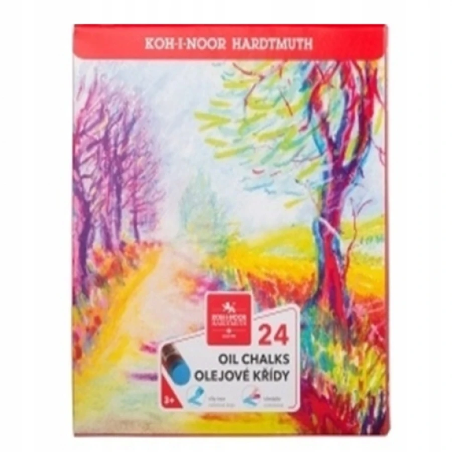 Pastelė aliejinė Koh-I-Noor 8314 Ø9 mm 24 spalvų