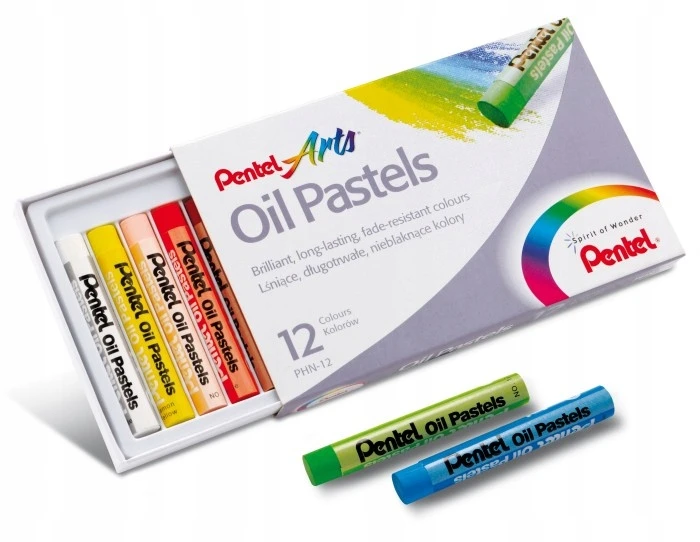PASTELE OLEJOWE OLEJNE 12 KOLORÓW PHN12 PENTEL