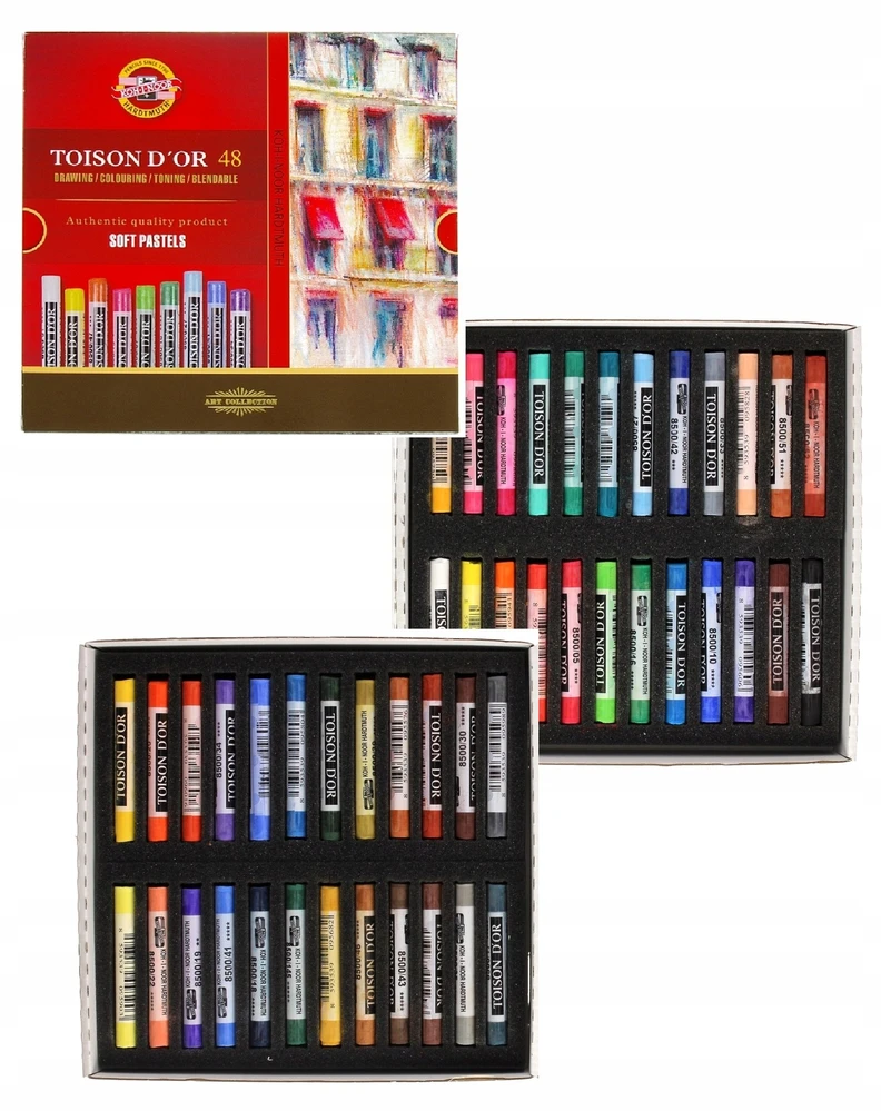 Sausos pastelės rinkinys Koh-i-Noor 48 sp