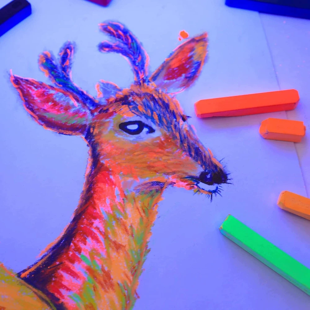 PASTELĖS KREIDOS RINKINYS IŠ 72 VIENŲ 70 SPALVŲ FLUORESCENTINIS Kvadratas