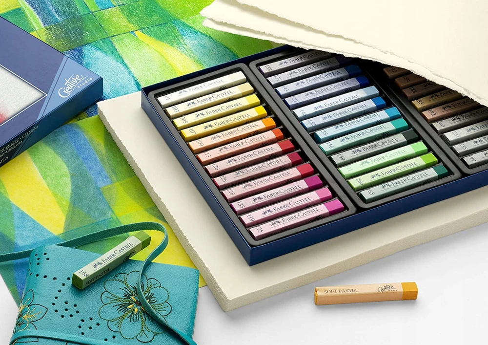Pastelinės kreidelės Faber-Castell Goldfaber, 12 spalvų