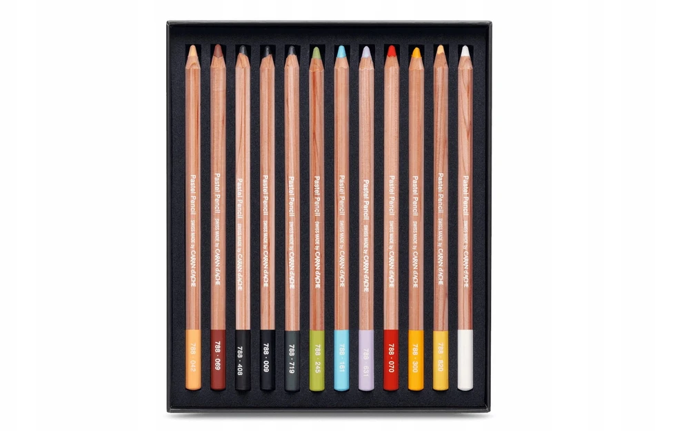 Pasteliniai pieštukai Caran d'Ache 12 spalvų