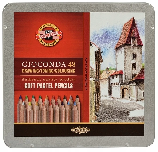 Pastelinių pieštukų rinkinys Koh-I-Noor Gioconda 8829 Soft 48 spalvų