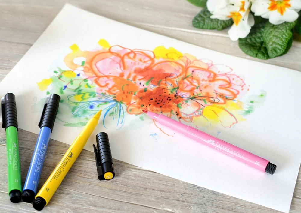 Pastelinių spalvų žymekliai Faber Castell, 12 vnt.