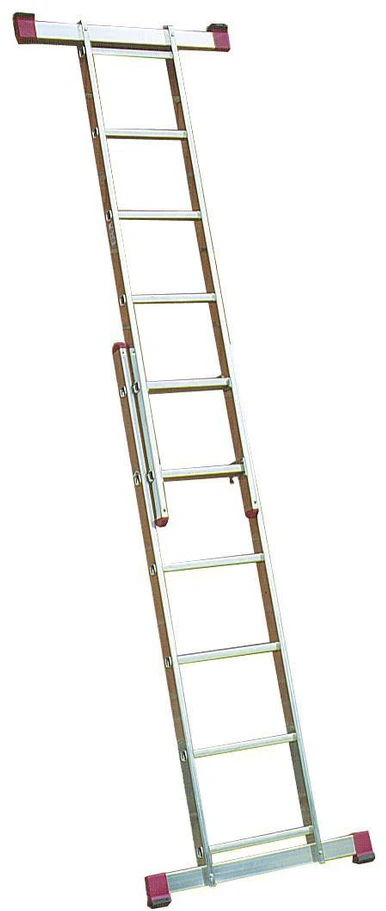 Pastolinės kopėčios KRAUSE, aliumininės, universalios, 2 x 6, darbinis aukštis - 375 cm