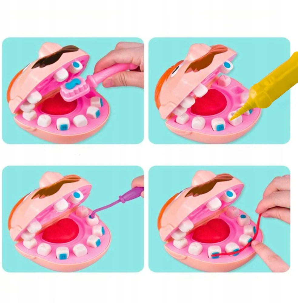 PASTRY DENTIST PASTRY PLAYSTINE KŪRYBINIS RINKINYS PRIEDAI