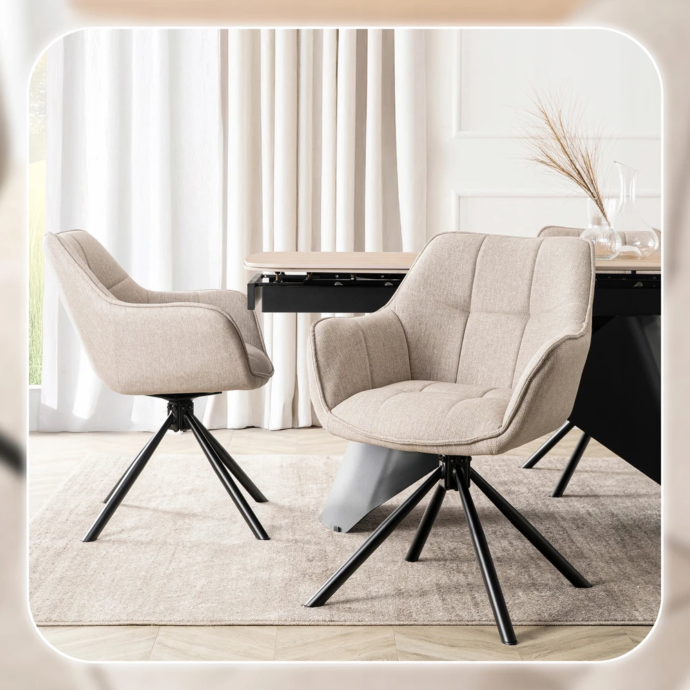 Pasukama kėdė MEBEL ELITE PEONY 2 Smėlio spalva