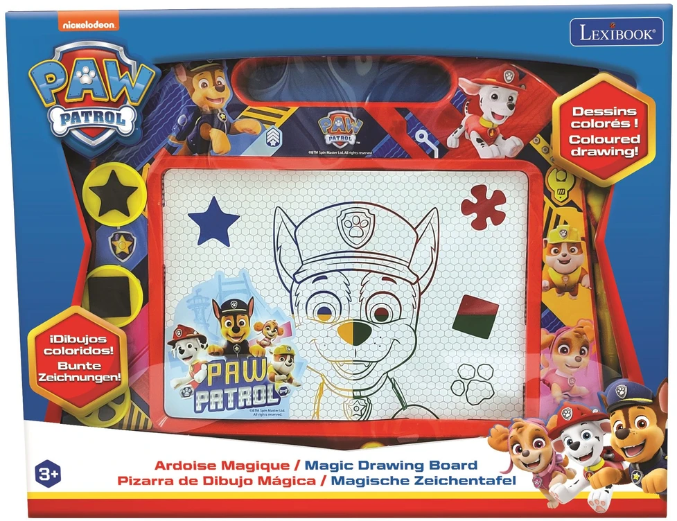 PAT 'PATROUILLE Magic slate A5 format with magnetic accessories for drawing in colors - LEXIBOOK
